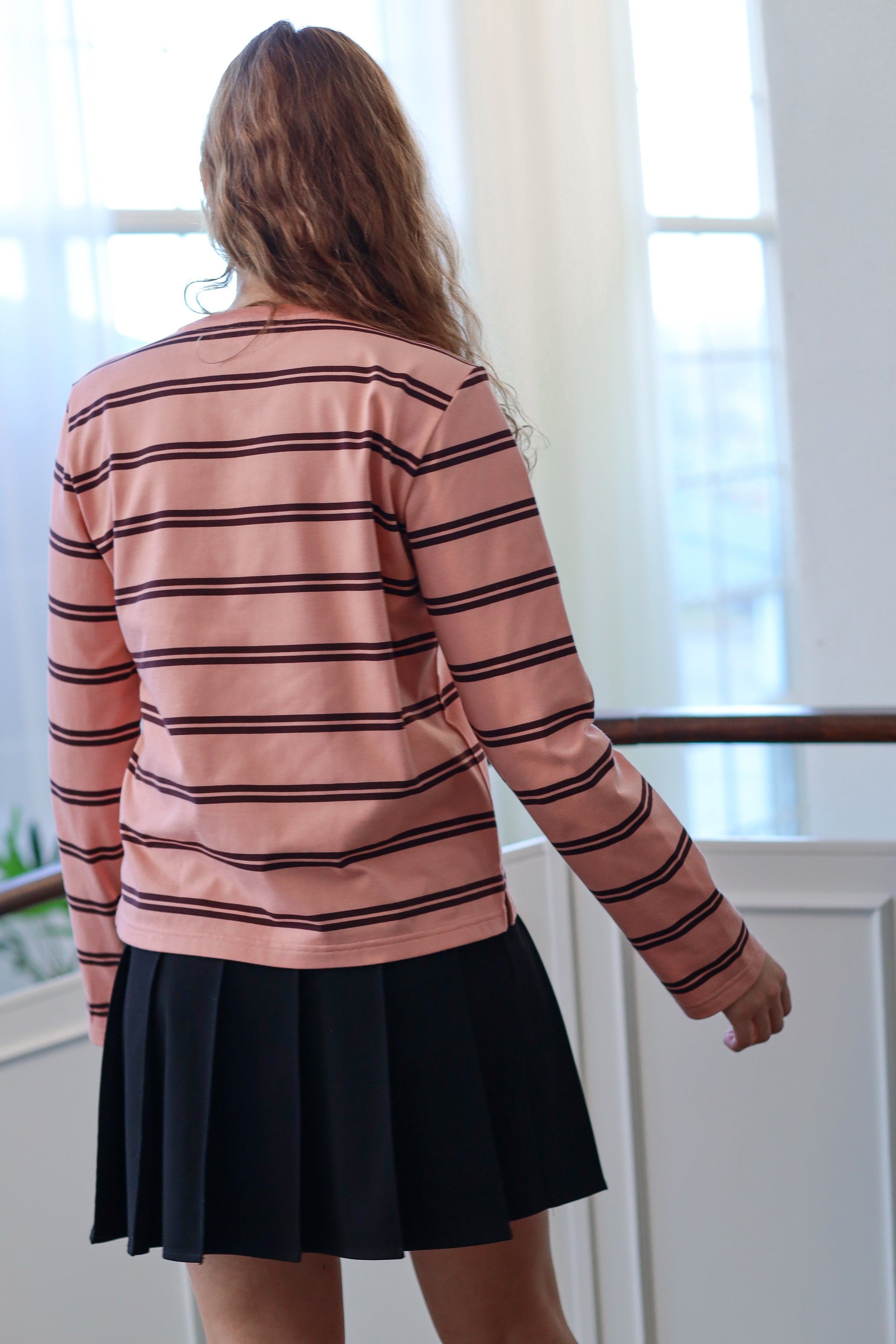 Cras Exclusive Janiscras Blouse Blouse 8120 Blush Bordeaux Stripe