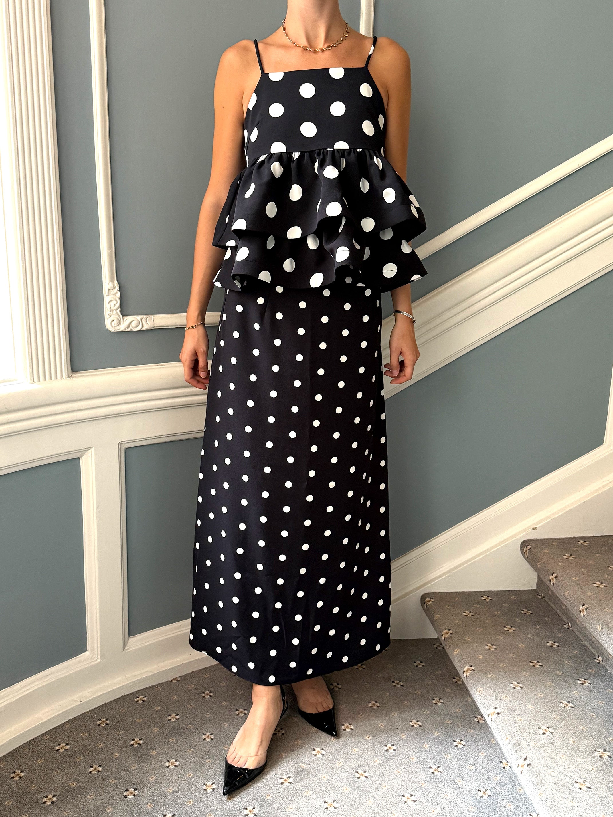 CRAS Josellecras Skirt Skirt 8144 Black Polka