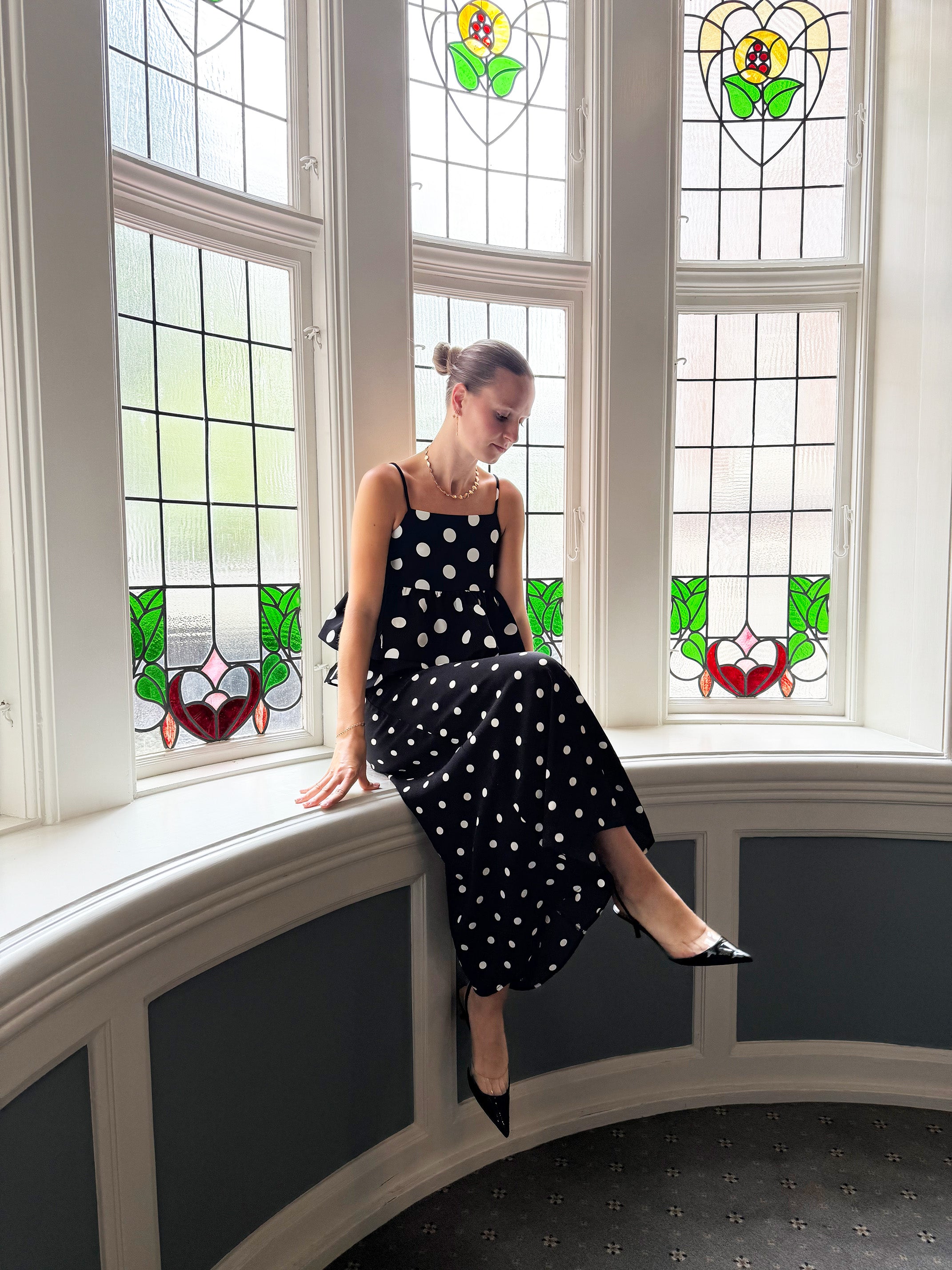 CRAS Josellecras Skirt Skirt 8144 Black Polka