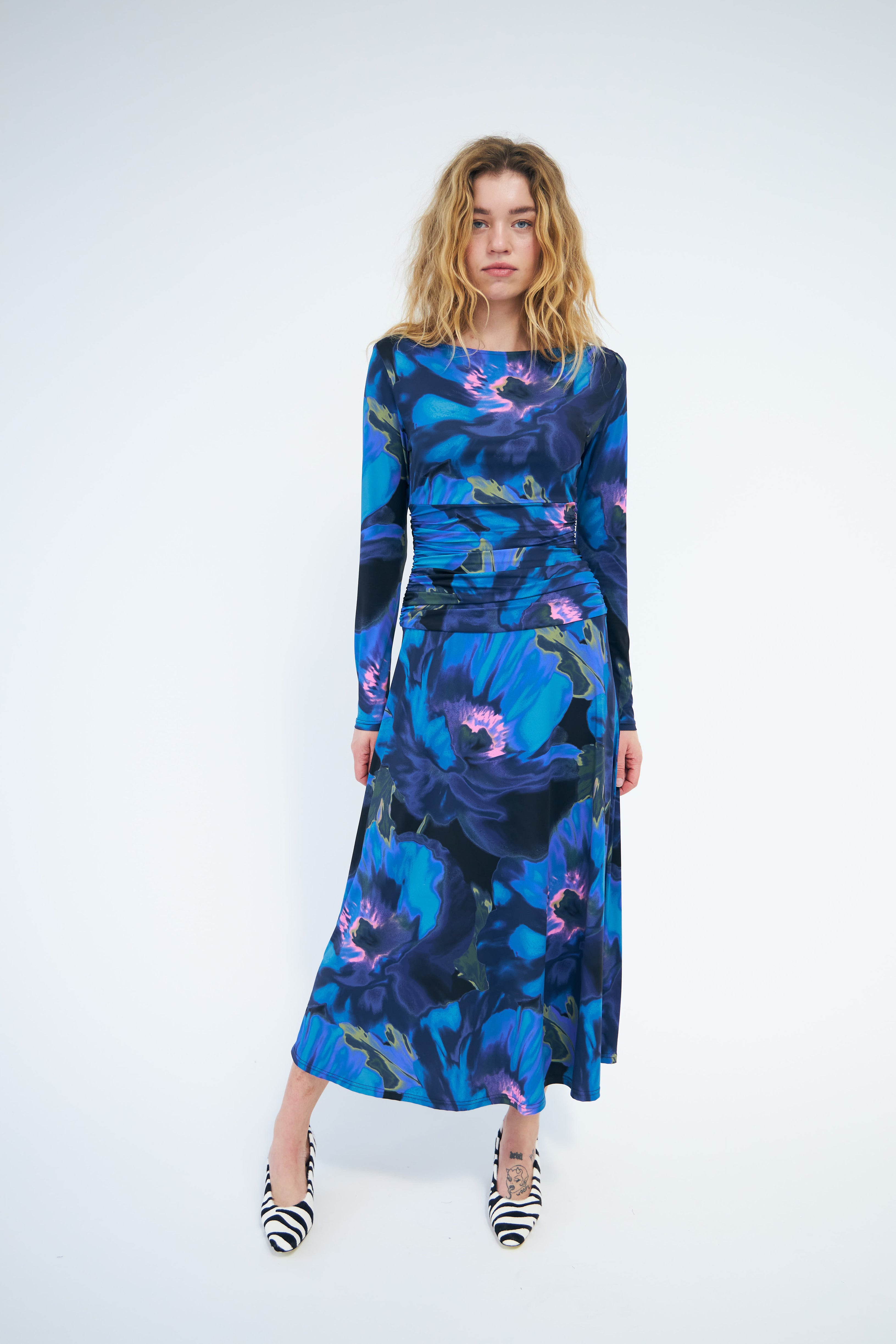 CRAS Klaracras Dress Dress Poppy Flower Blue