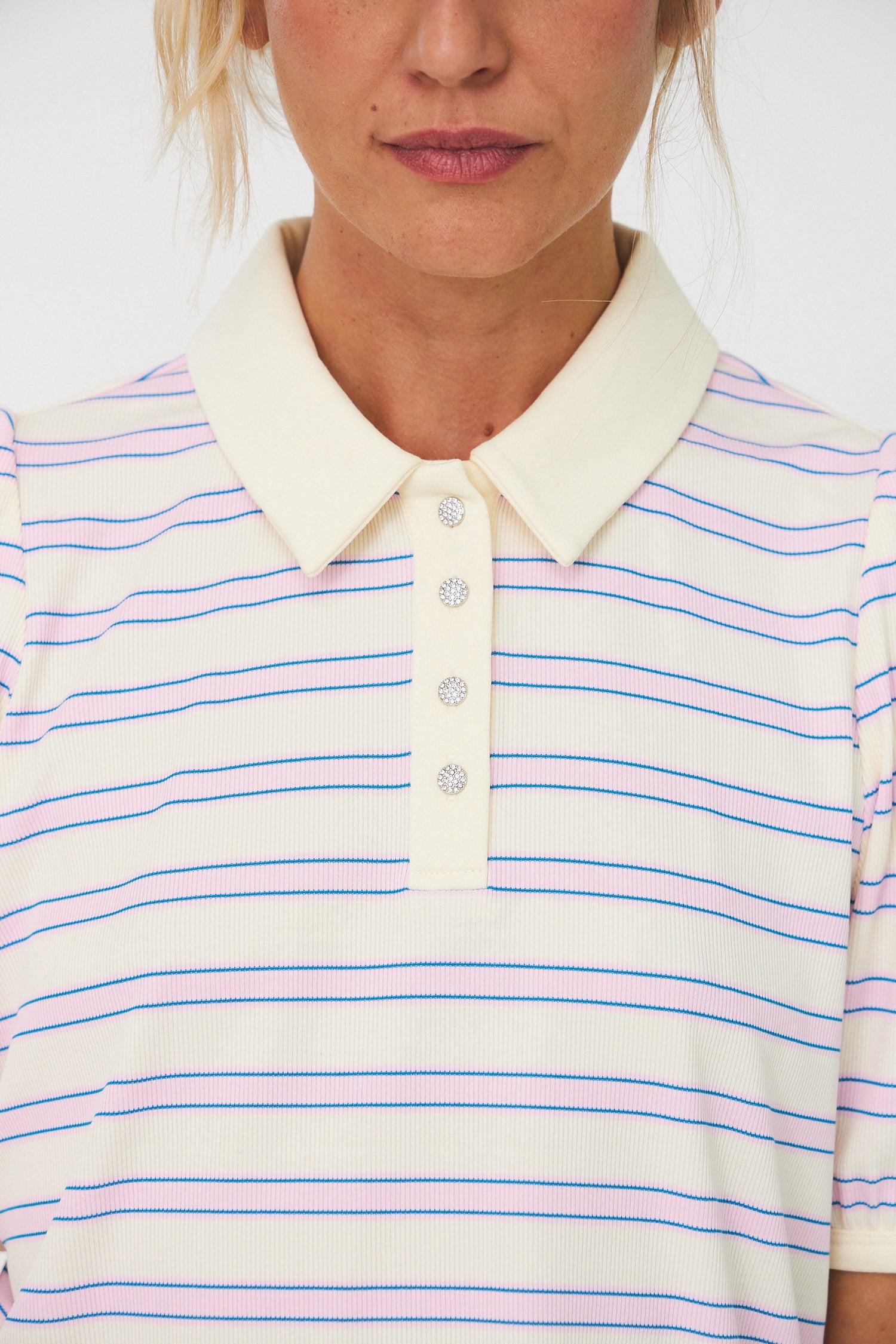 Kleocras Polo - Creme Lilac stripe