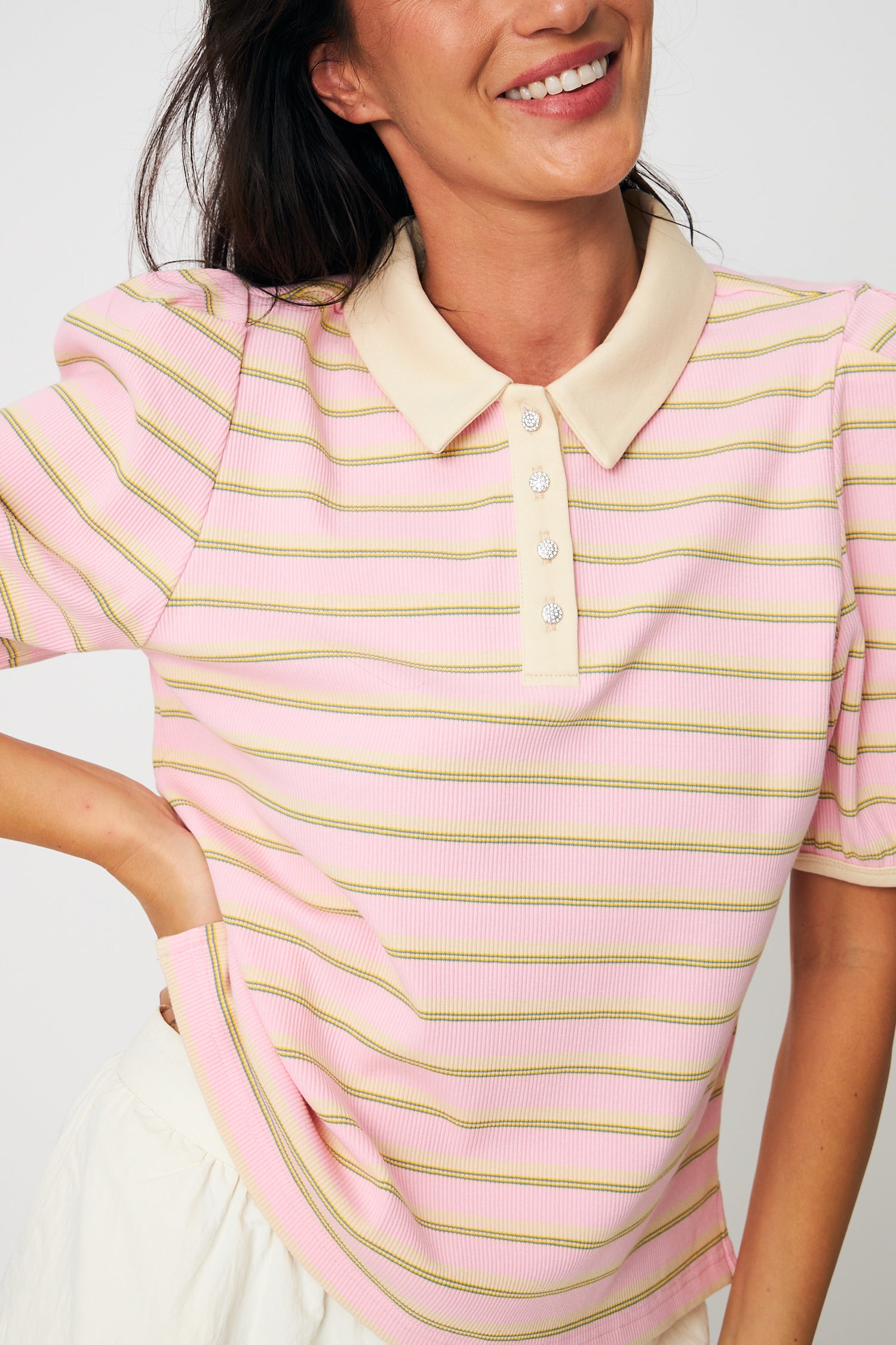 CRAS Kleocras T-Shirt T-shirt 4006 Pink Stripe