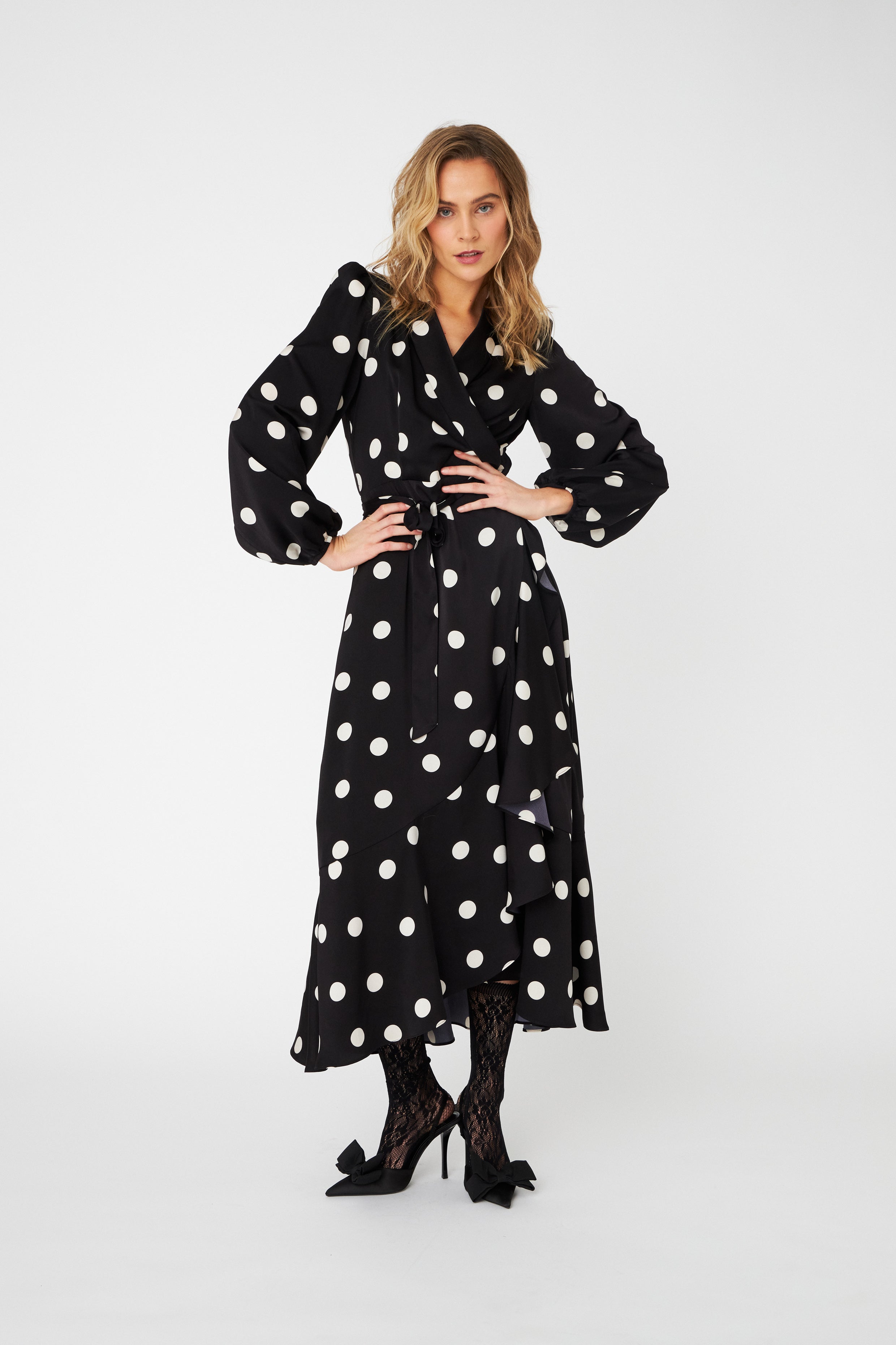 CRAS Laracras Dress Dress 8123 Black White Dot
