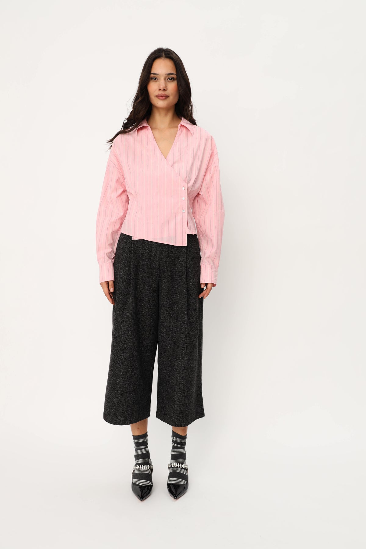 CRAS Leonoracras Pants Pants 9002 Salt and Pepper