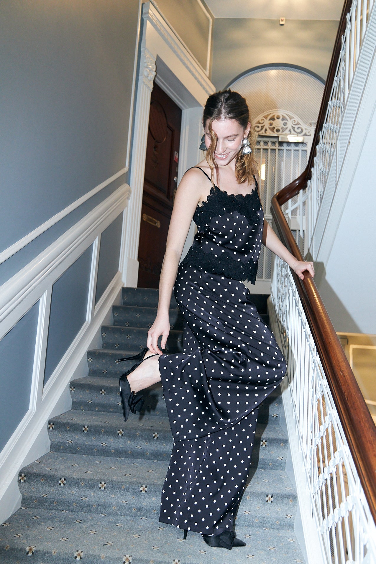 Cras Exclusive Liljacras Top Top Black Polka Mini