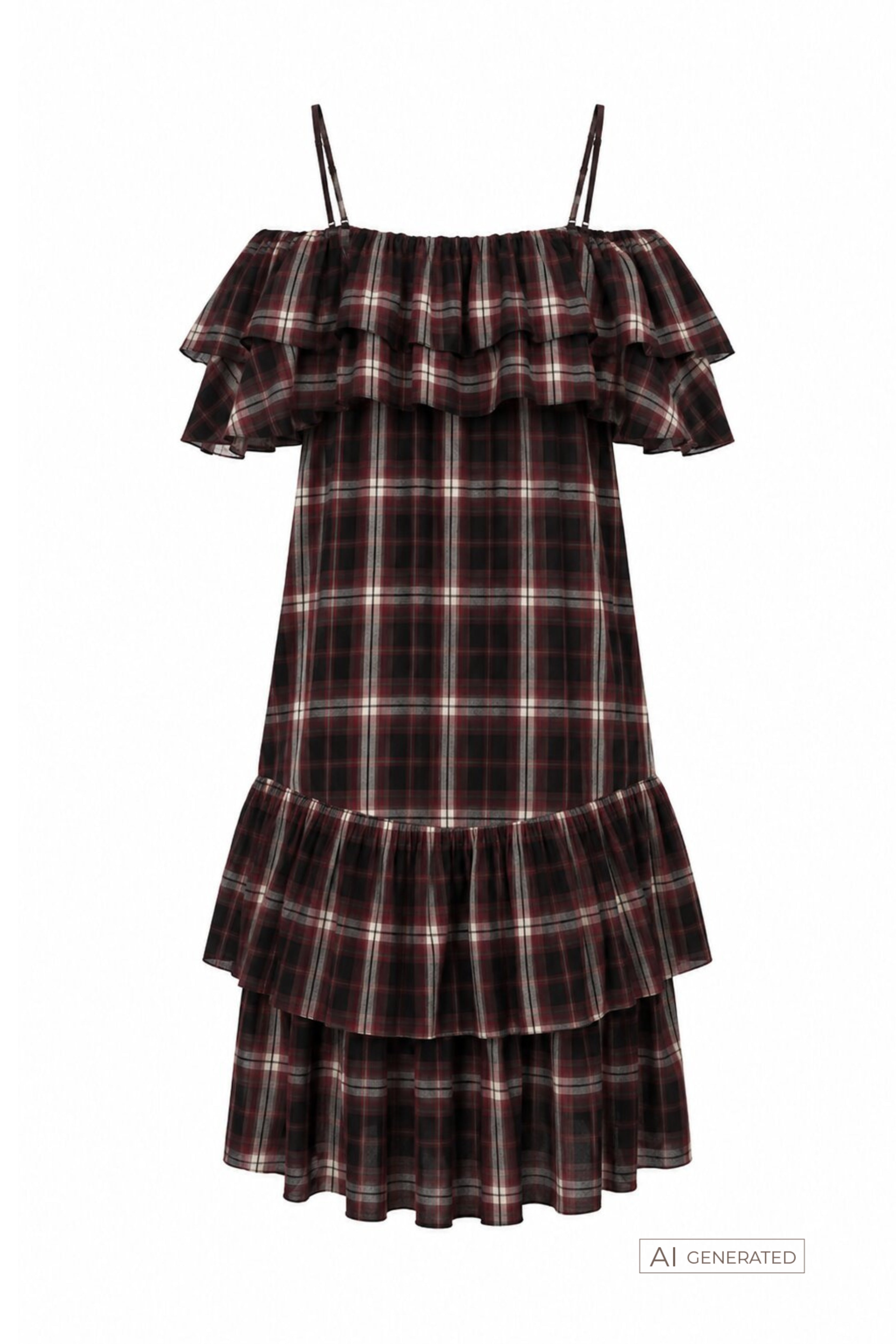 CRAS Livelycras Dress Dress Bordeaux Check