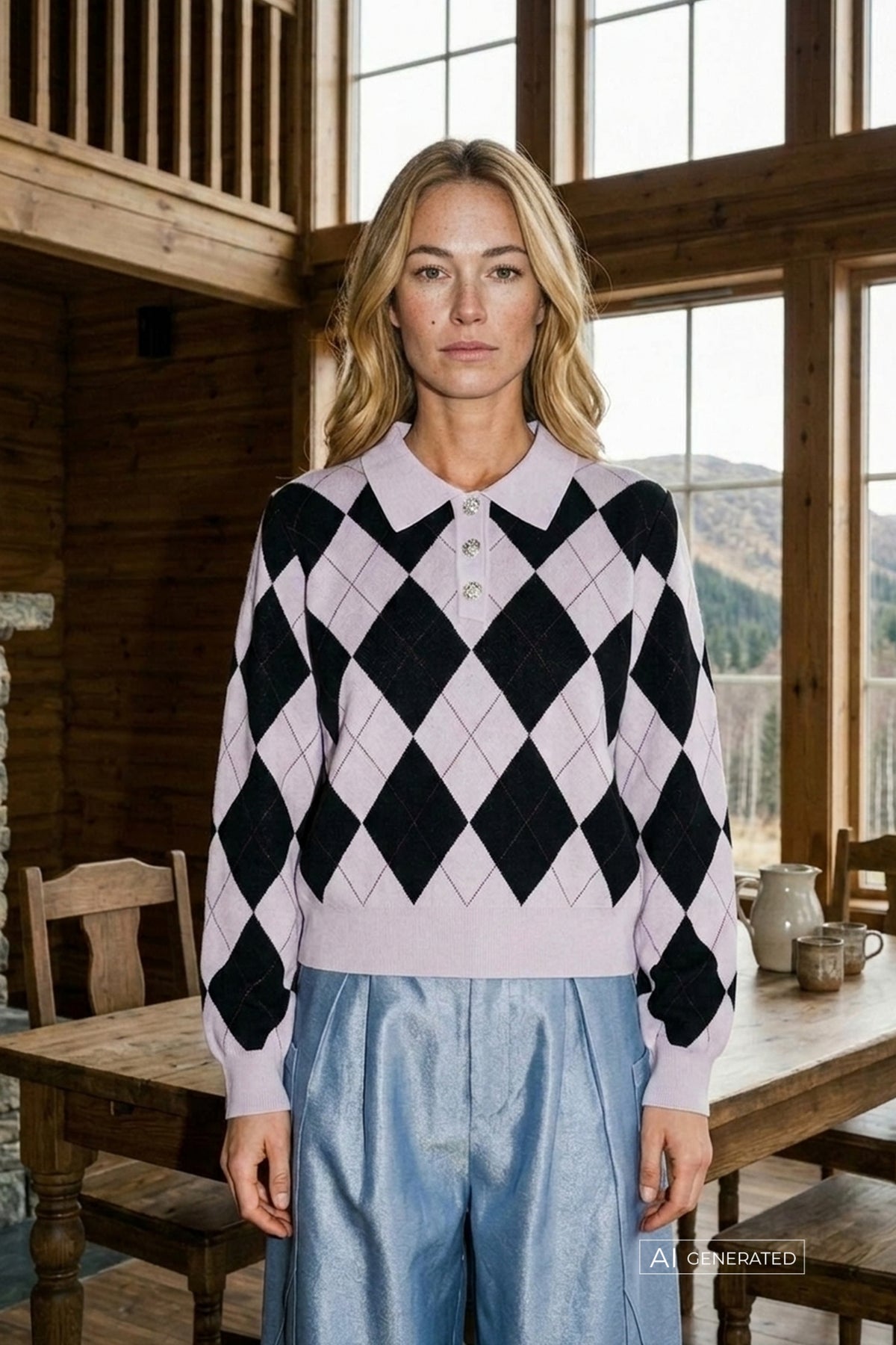 CRAS Lovemycras Pullover Pullover 9992 Black Argyle