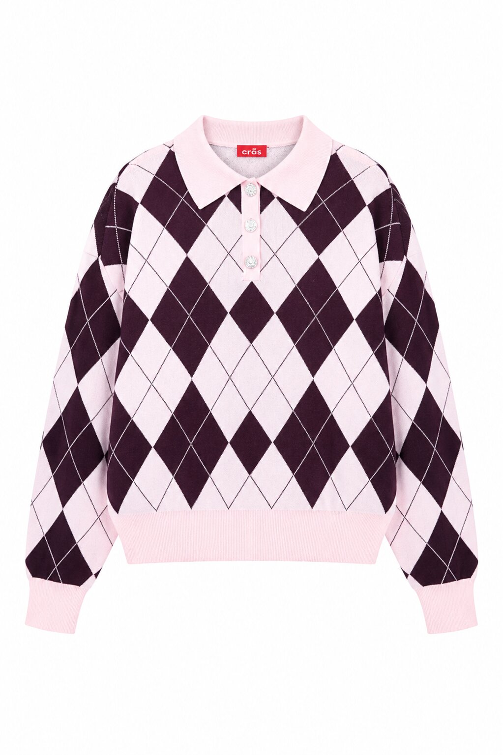 CRAS Lovemycras Pullover Pullover Pink Grape Check