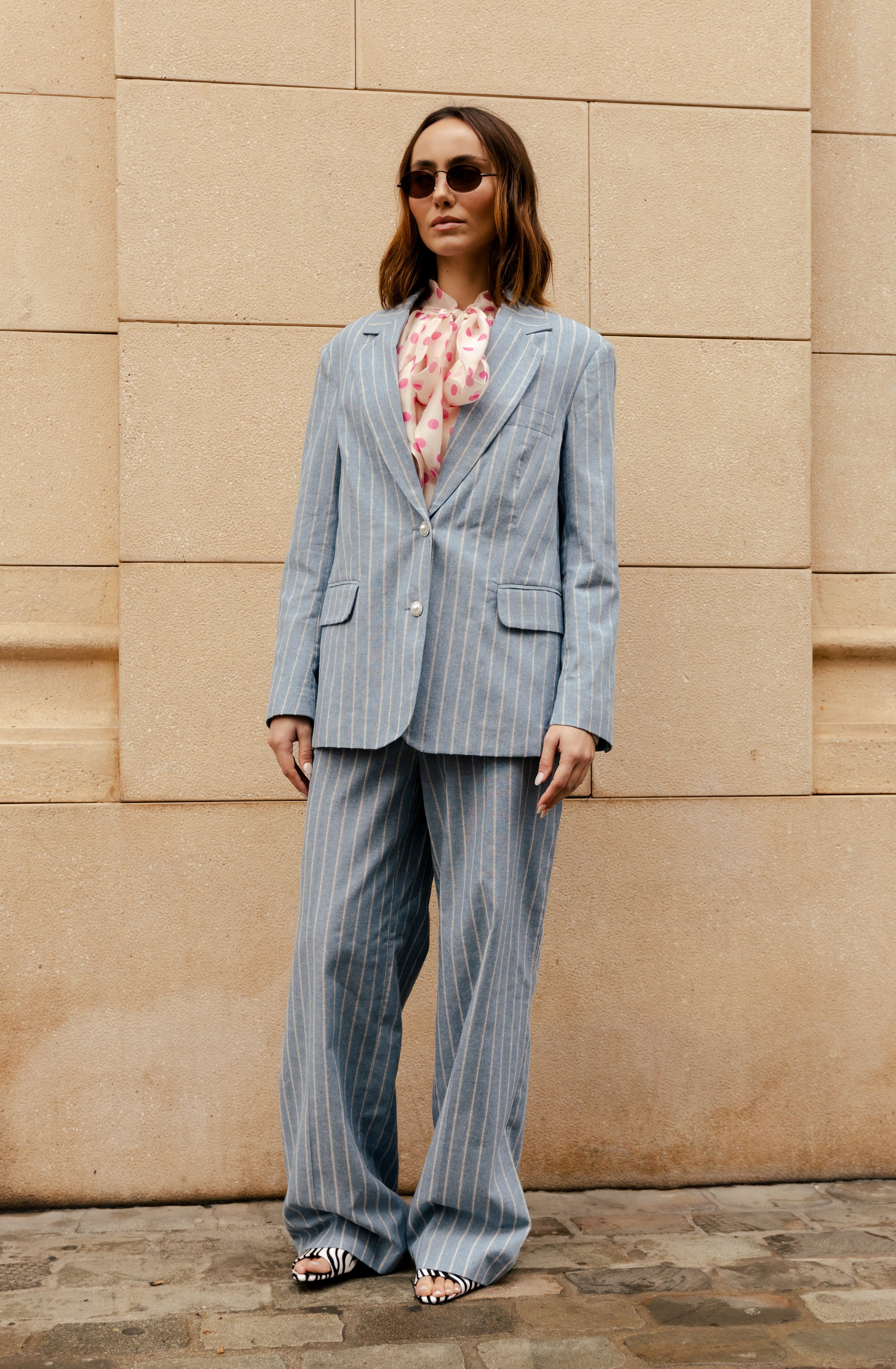 CRAS Mancycras Pants Pants 7021 Blue Stripe