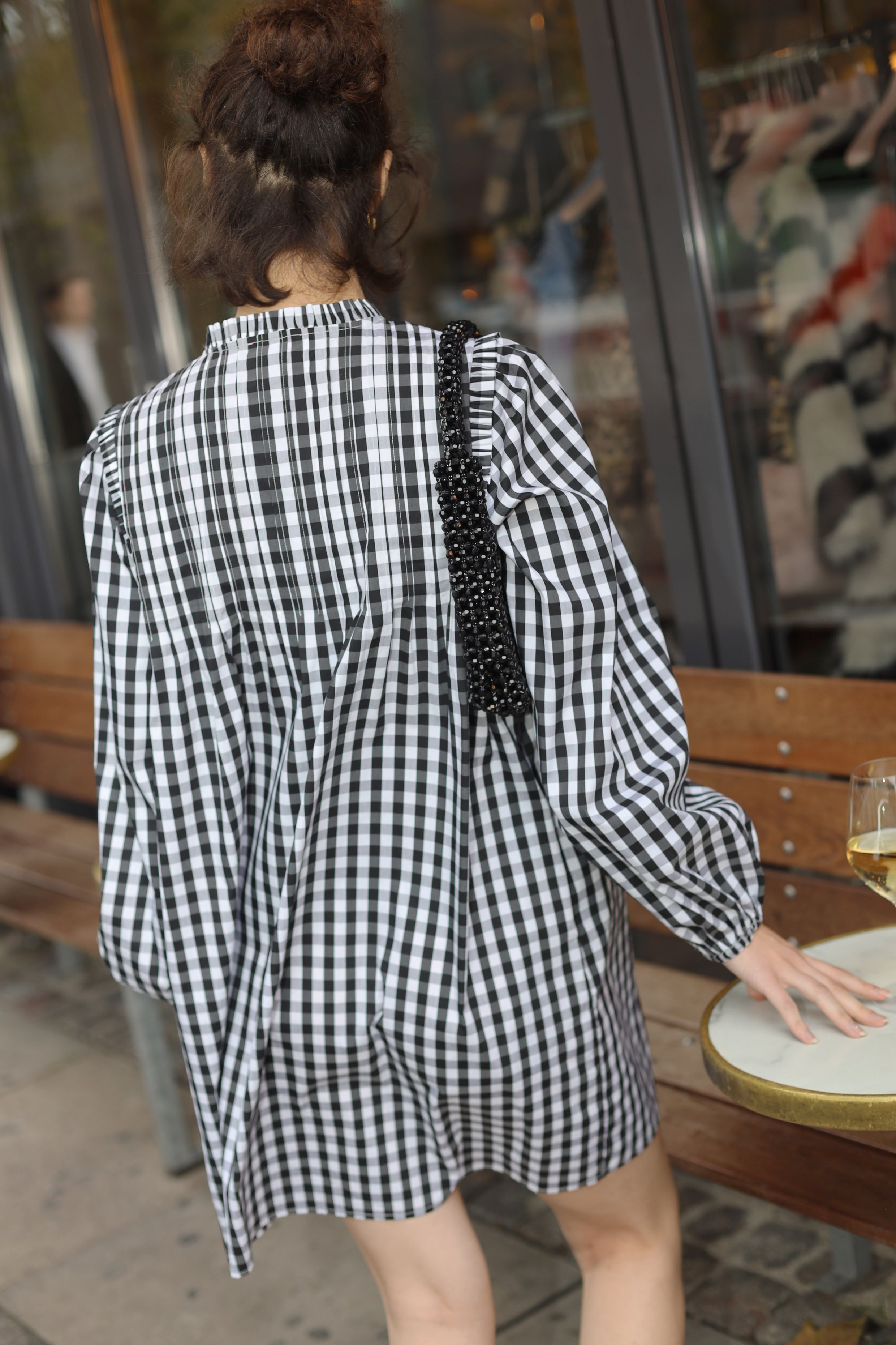 Cras Exclusive Michellecras Dress Dress 8103 White Black Check
