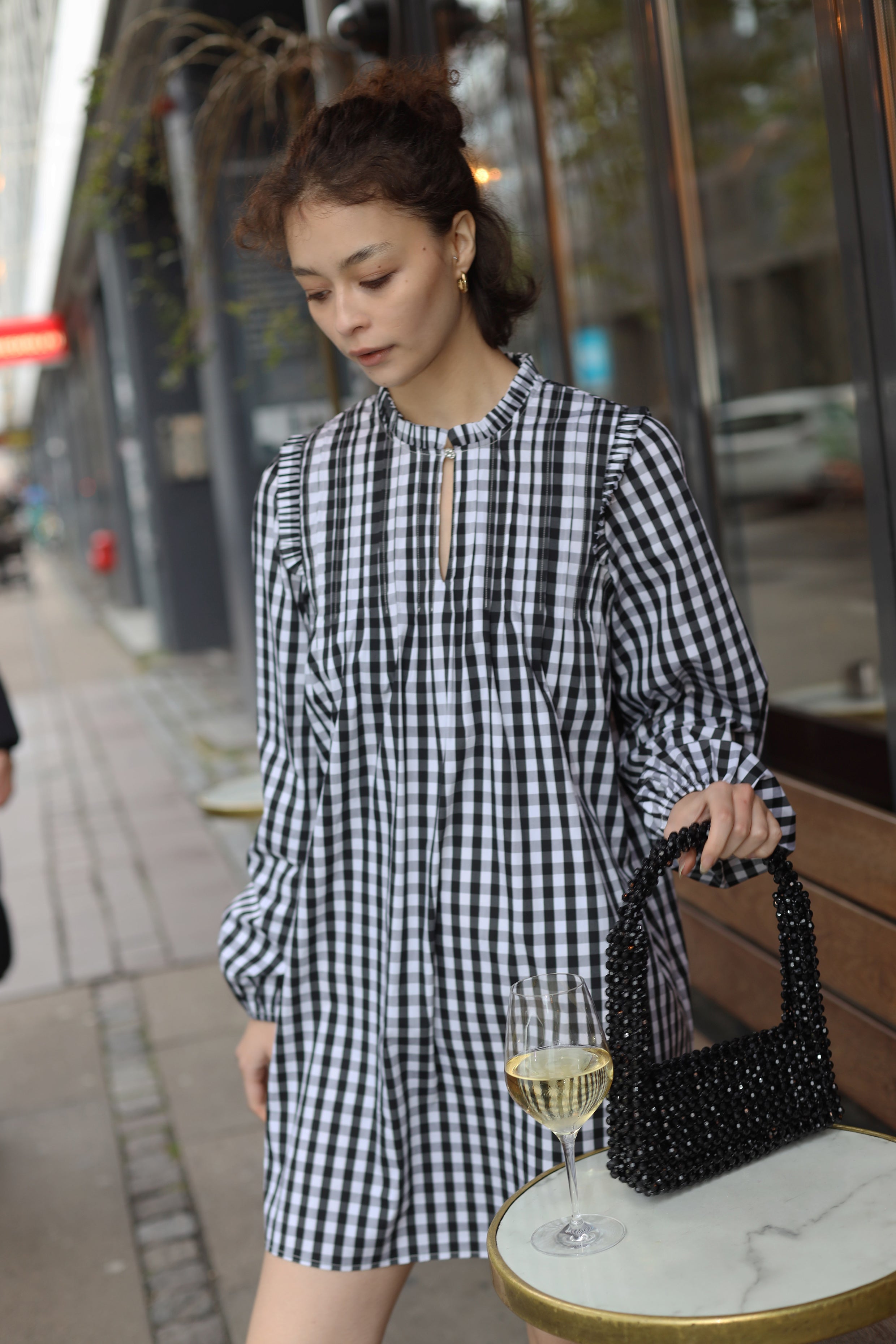 Cras Exclusive Michellecras Dress Dress 8103 White Black Check