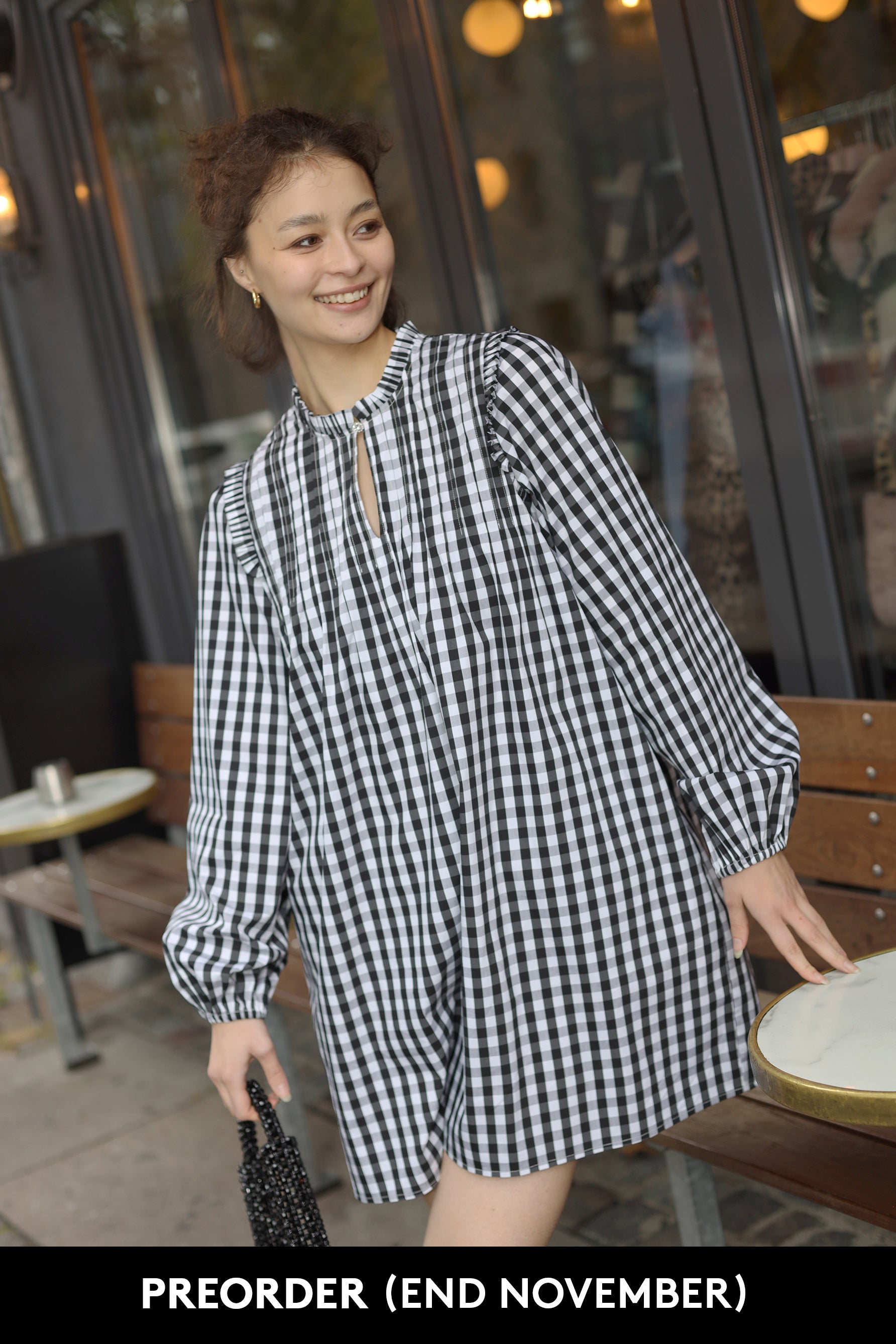 Cras Exclusive Michellecras Dress Dress 8103 White Black Check