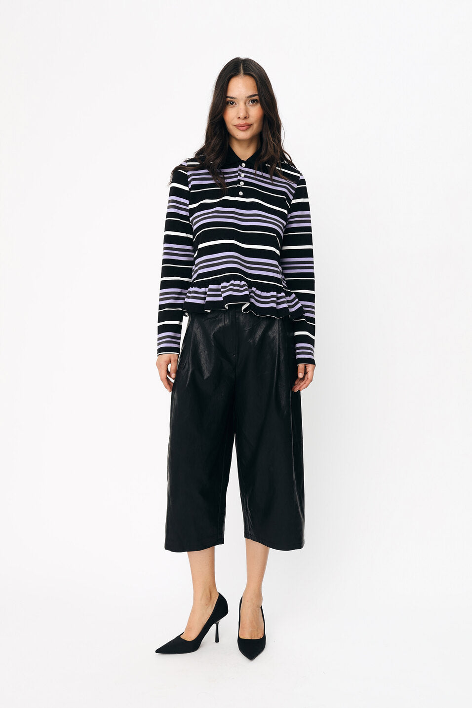 CRAS Penelopecras Polo Polo 9990 Black Lavender Stripe