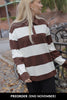 Polocras Blouse - White Brown Stripe