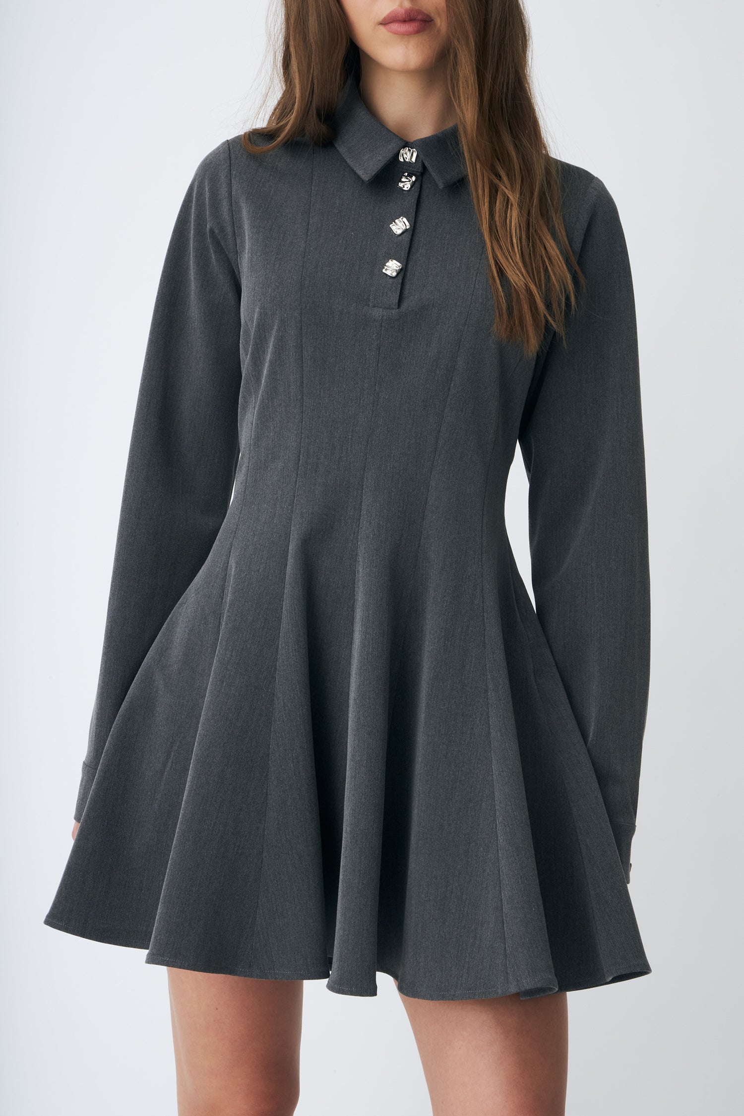 CRAS Polocras Dress Dress 9003 Grey Melange