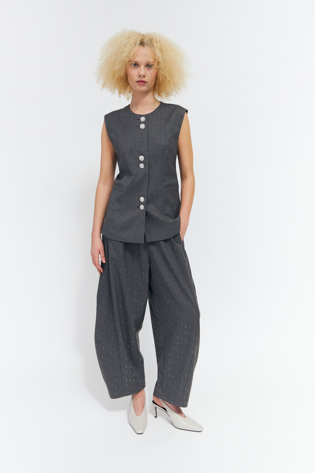 CRAS Richacras Pants Pants Grey Melange