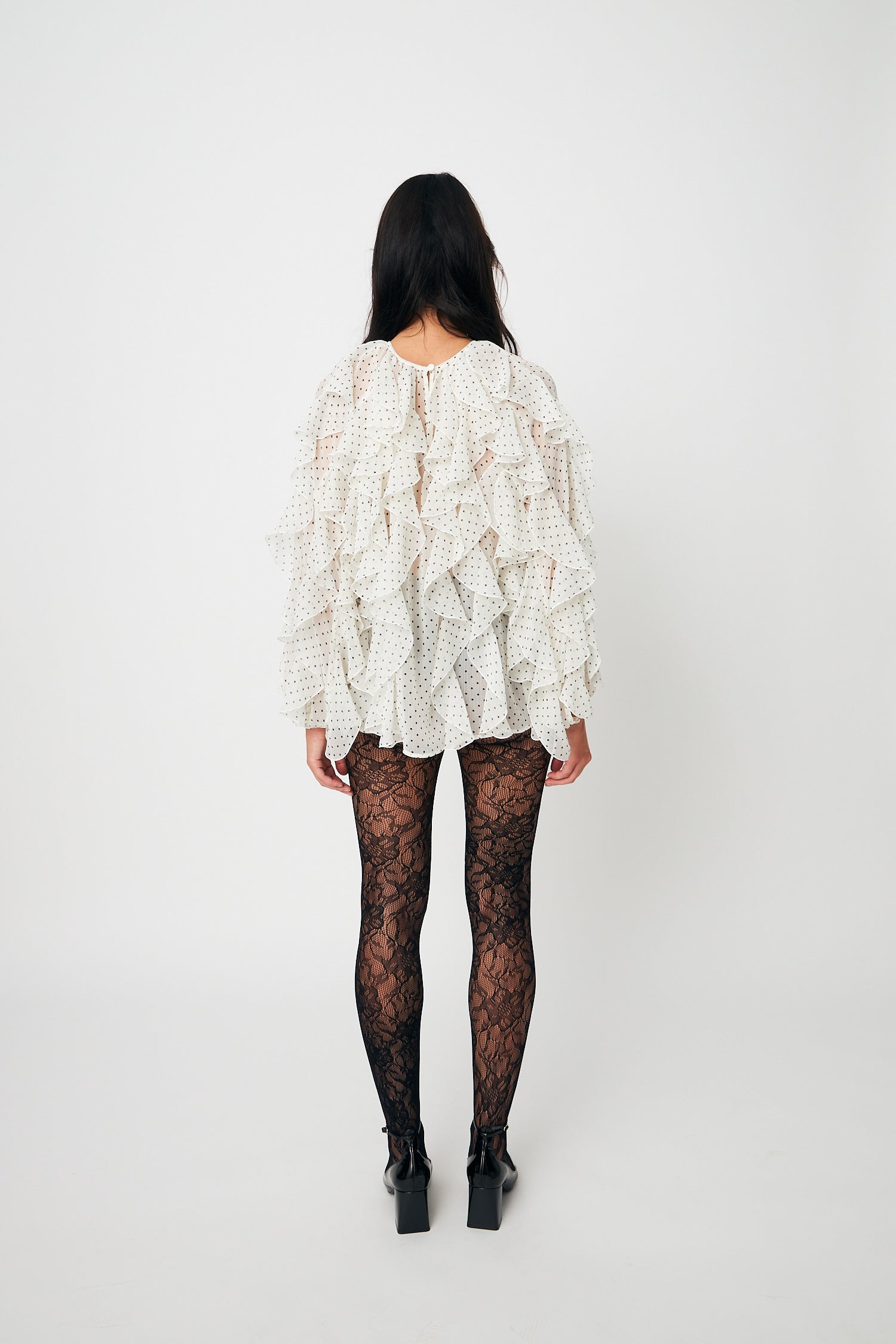 CRAS Ryacras Blouse Blouse 8149 Ivory mini dot