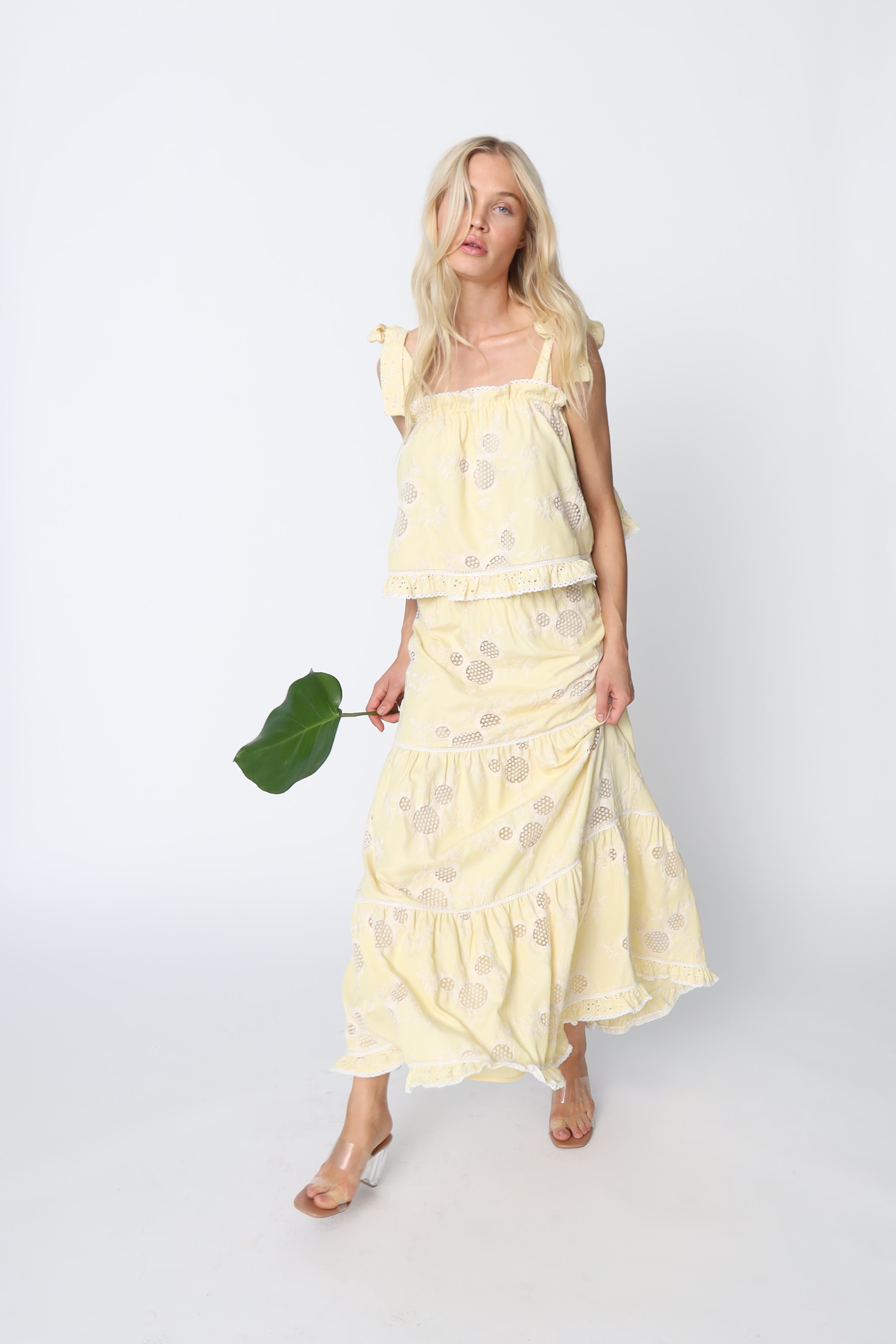 CRAS Sansacras Maxi Skirt Skirt 8034 Yellow Stripe