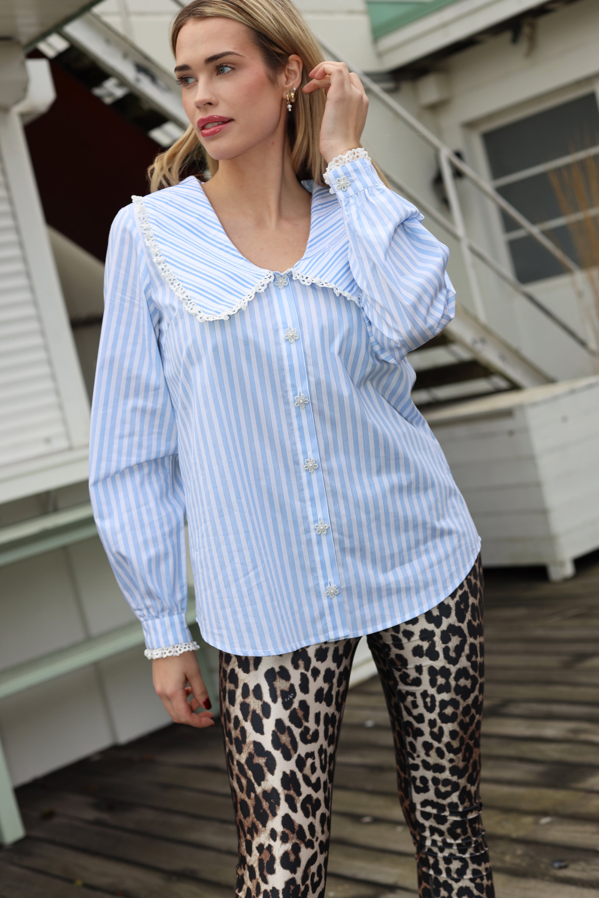 CRAS Sarahcras Shirt Shirt 7021 Blue Stripe