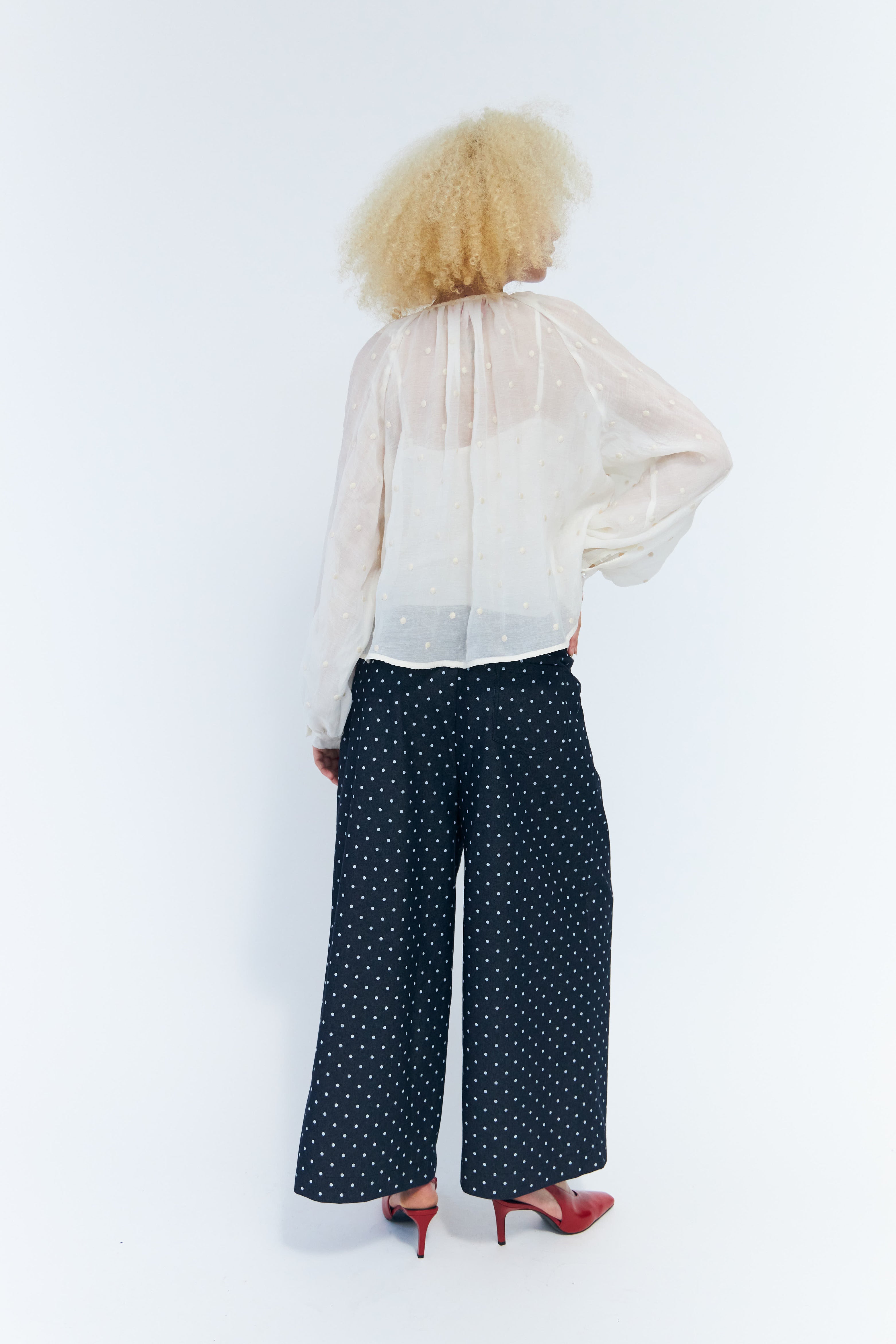 CRAS Signecras Pants Pants Medium Blue Dot