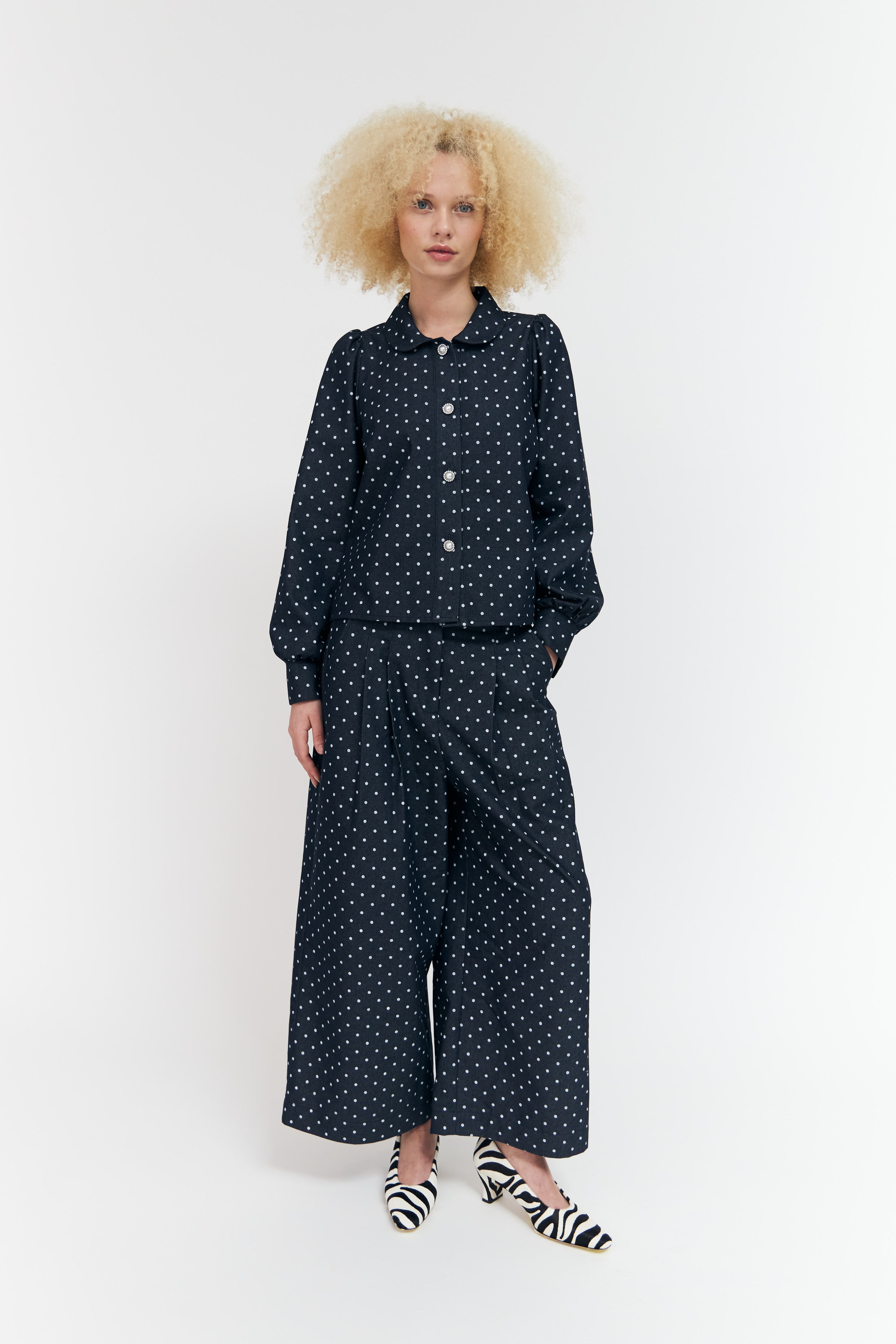 CRAS Spiritcras Shirt Shirt Medium Blue Dot