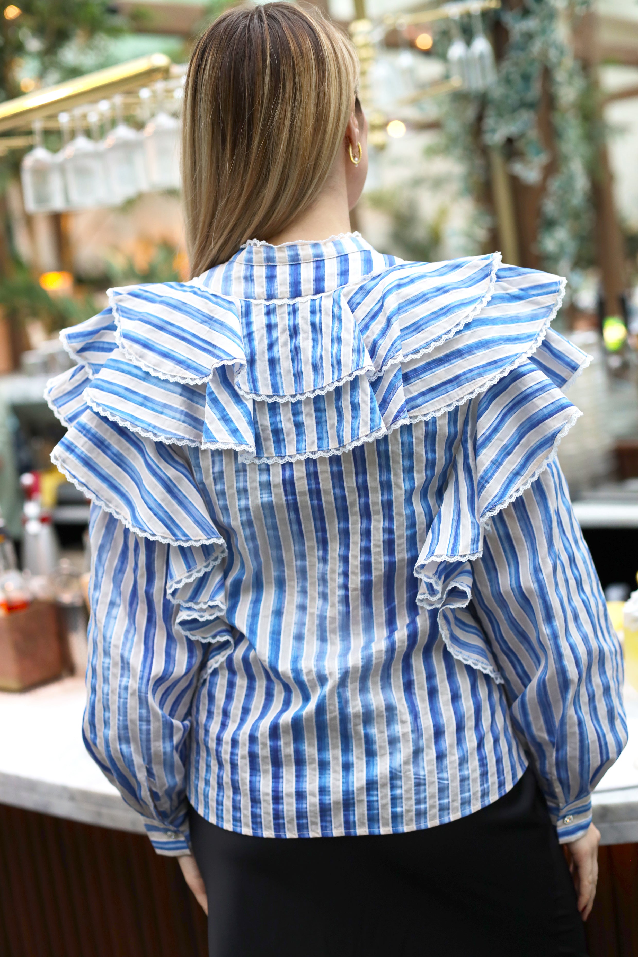 CRAS Sylviacras Blouse Blouse 7025 Blue Stripe