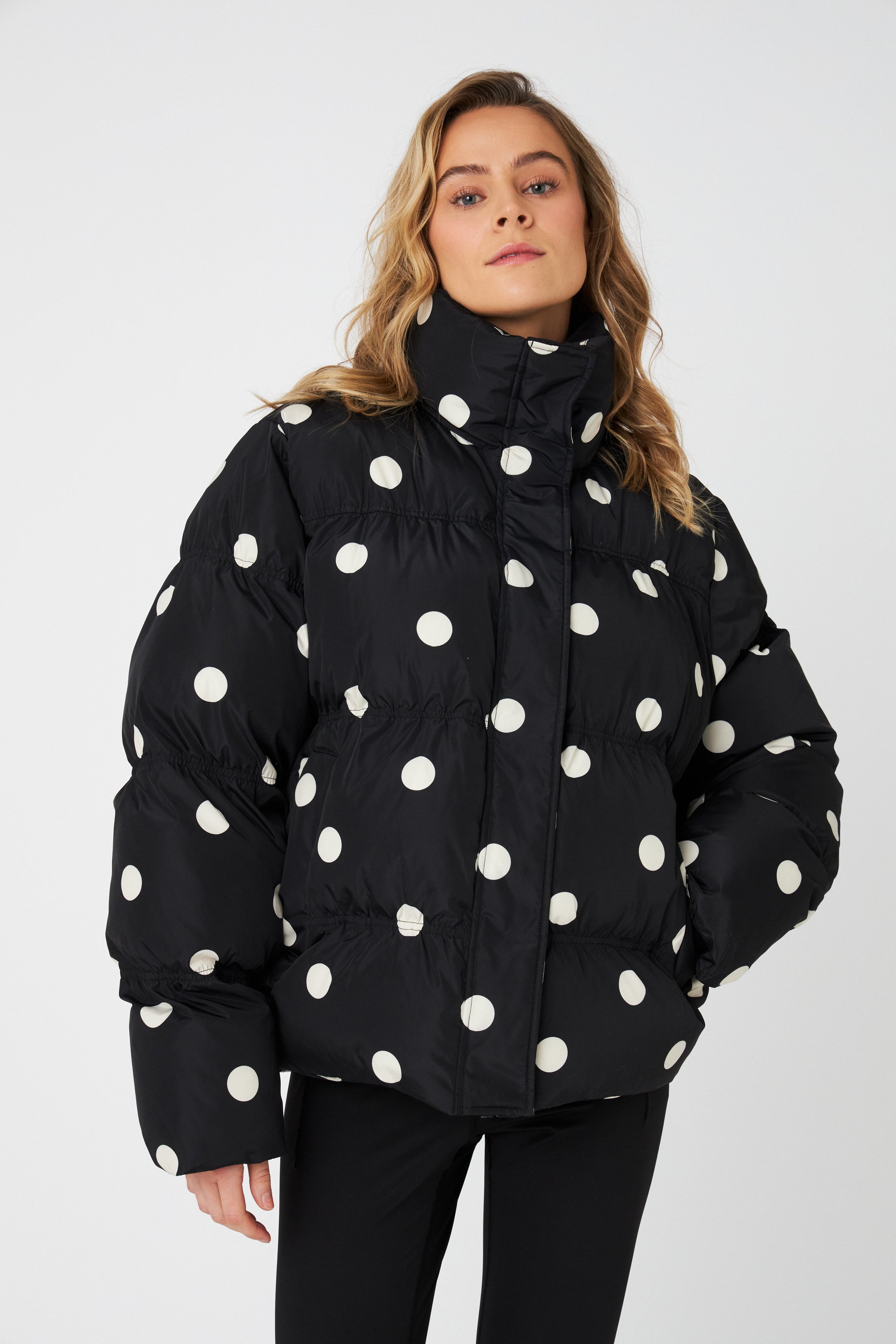 CRAS Valenciacras Puffer Jacket Jacket 8123 Black White Dot