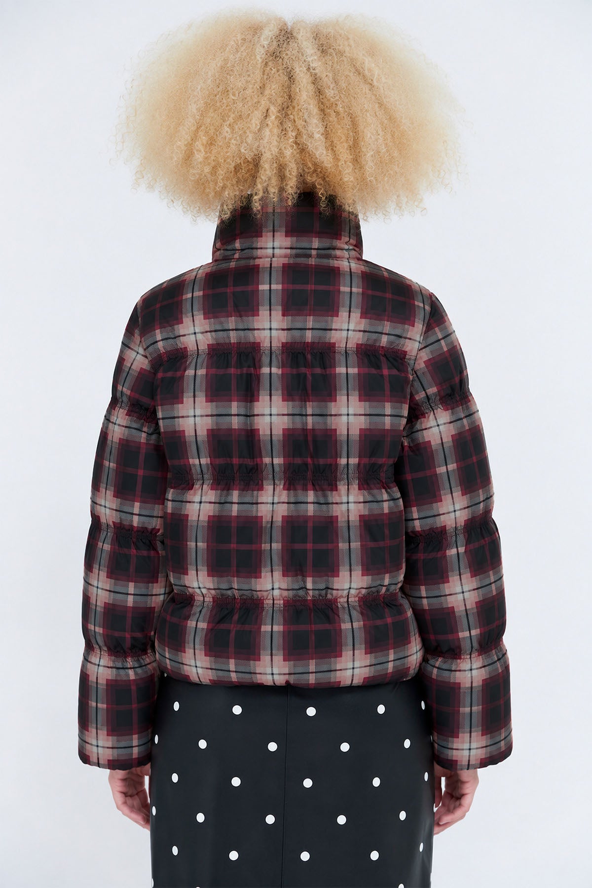 CRAS Valenciacras Puffer Jacket Jacket Bordeaux Check