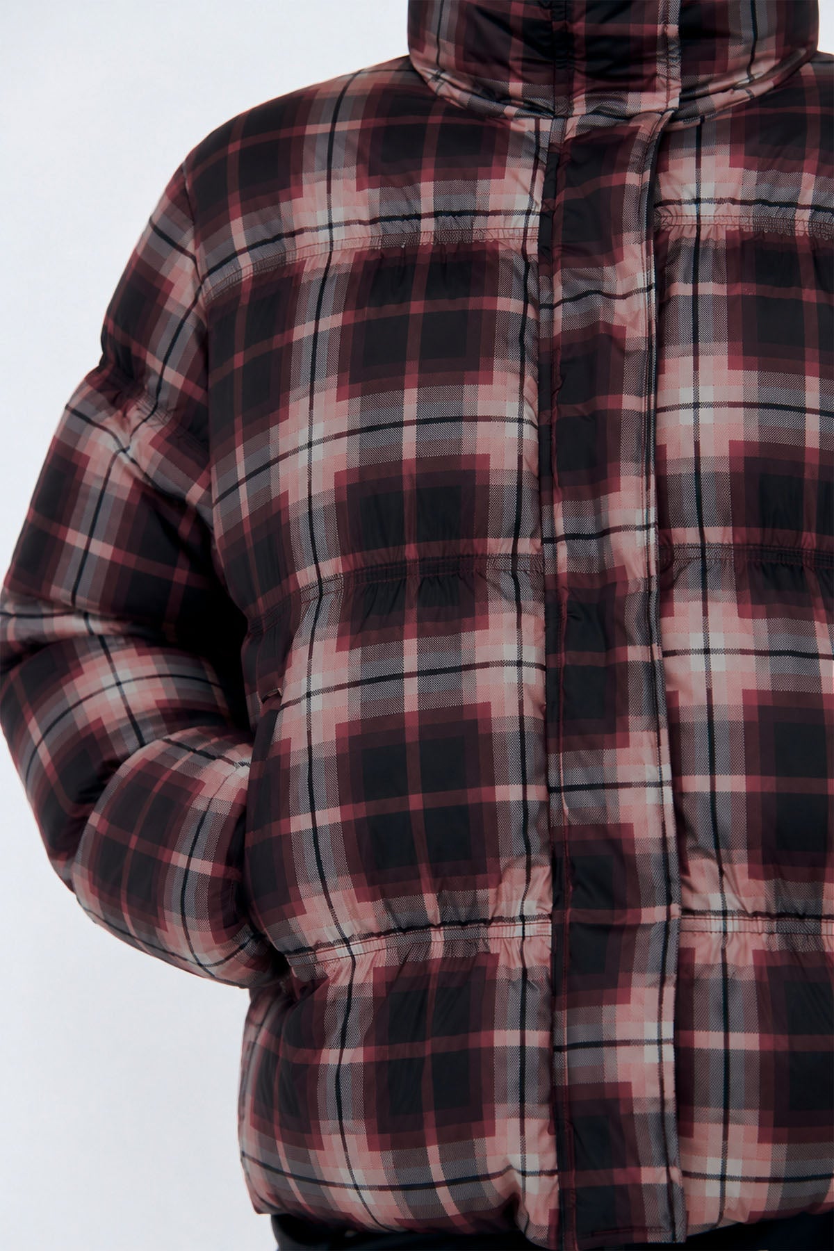 CRAS Valenciacras Puffer Jacket Jacket Bordeaux Check