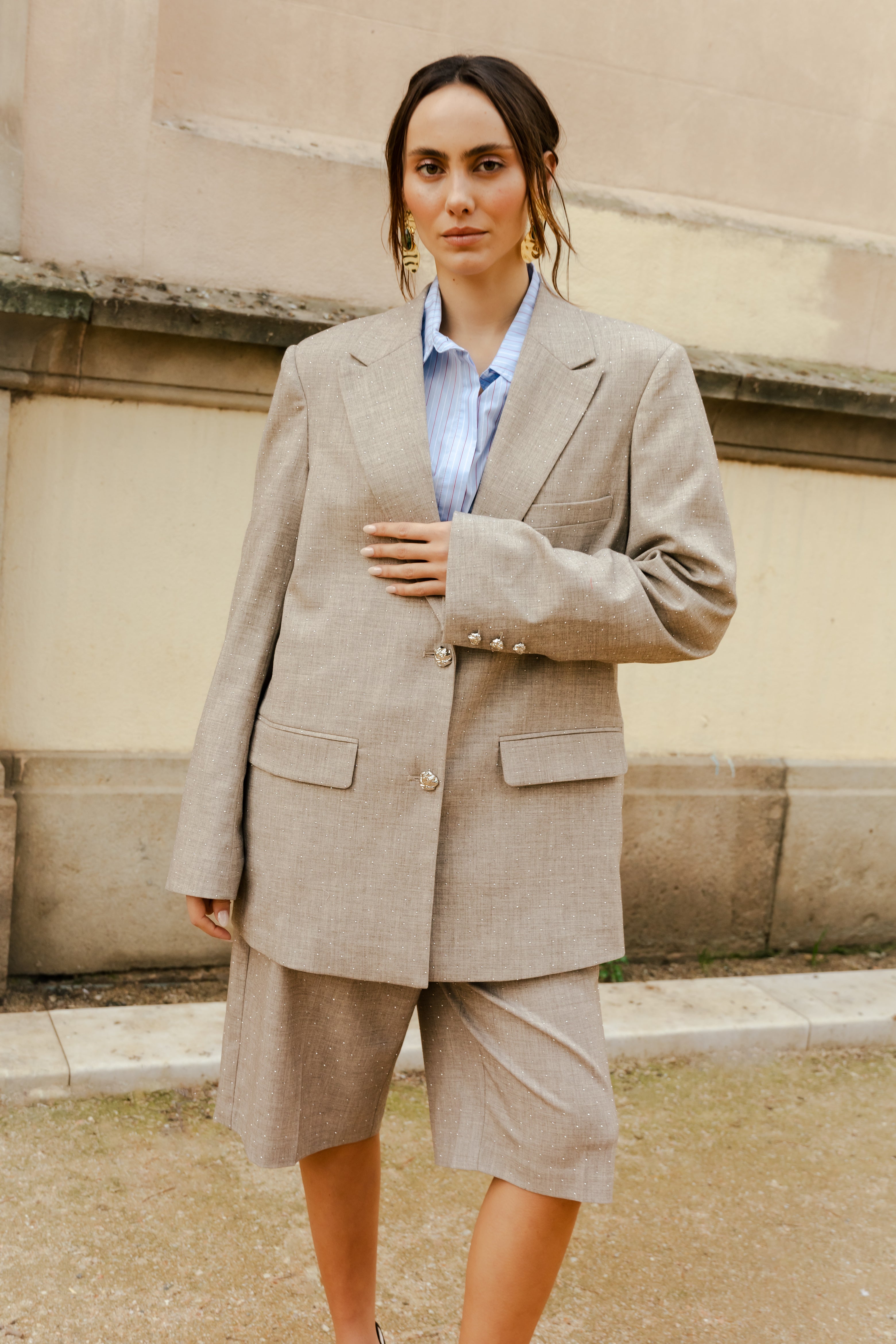 CRAS Vilenacras Shorts Shorts 2014 Greige Rhinestone