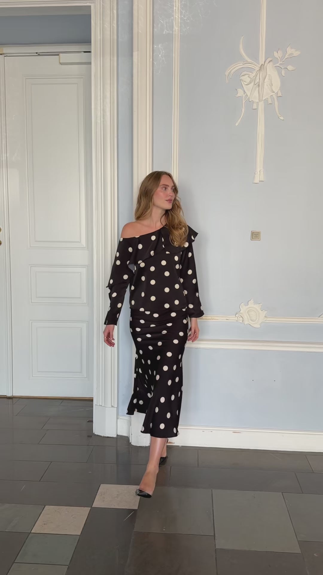 CRAS Maidencras Blouse Blouse 8123 Black White Dot