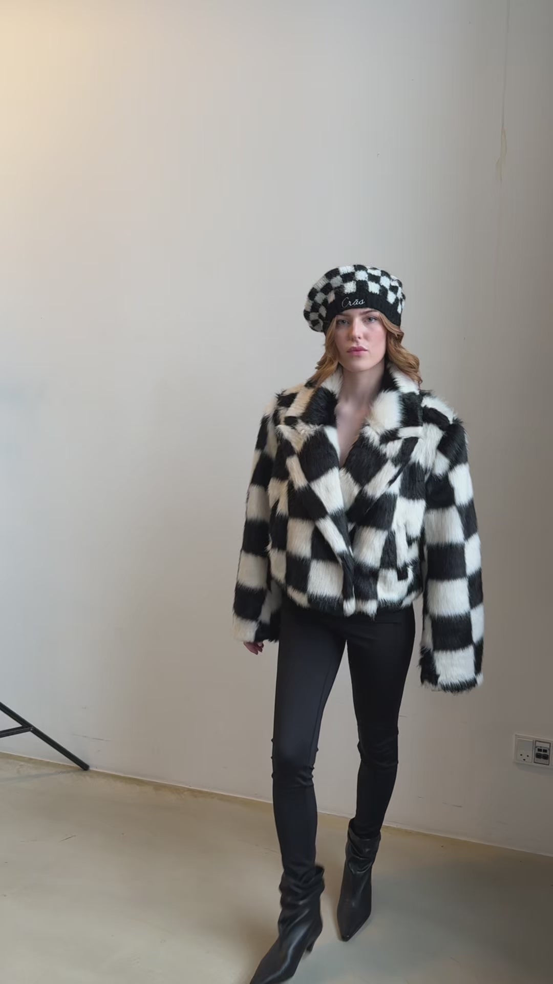 CRAS Liecras Jacket Jacket 8103 White Black Check