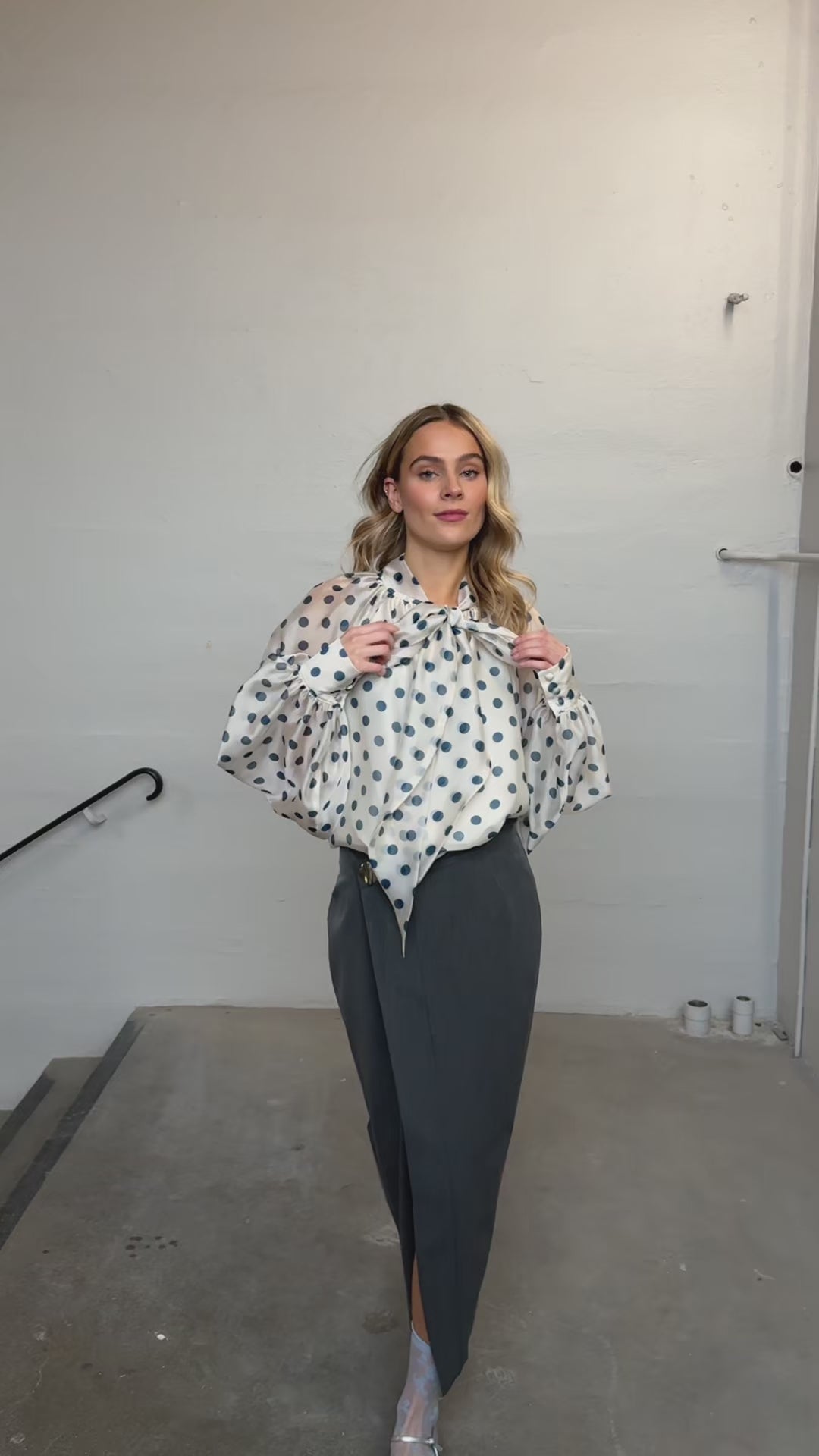 CRAS Jackiecras Blouse Blouse 8126 Navy Dots