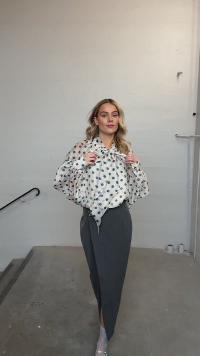 CRAS Jackiecras Blouse Blouse 8126 Navy Dots