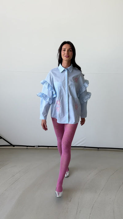 CRAS Florettecras Shirt Shirt 8043 Light Blue Stripe