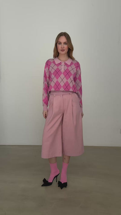 CRAS Lovemycras Pullover Pullover 4059 Pink Argyle