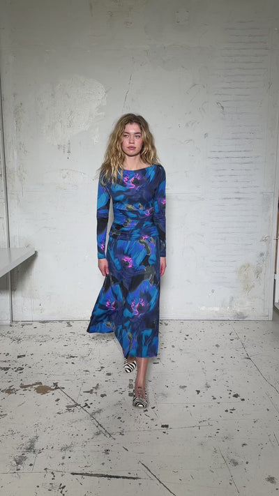 CRAS Klaracras Dress Dress Poppy Flower Blue