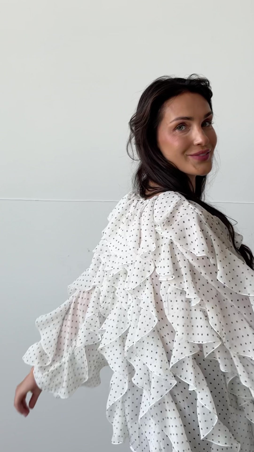 CRAS Ryacras Blouse Blouse 8149 Ivory mini dot