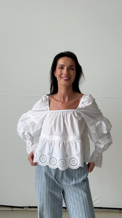 CRAS Nellacras Blouse Blouse 1000 White